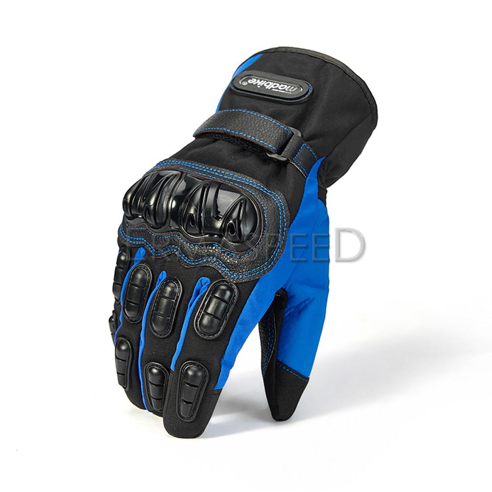 Sarung Tangan Sepeda Motor Musim Dingin Pria Wanita 100% Tahan Air Tahan Angin Hangat Perlindungan Buku Jari Keras Aksesori Berkendara Layar