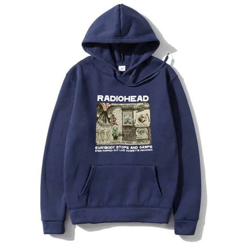 

Винтажная толстовка с принтом Rapper Radiohead 3XL тёмно-синий