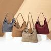 Autumn and Winter Suede Woven Bag New Niche Design Simple Commuting Versatile Shoulder Bag Large Capacity Handbag