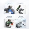 Chargeur sans fil 4 en 1 avec coque en métal pour iPhone 15 14 13 12 Station de charge rapide magnétique Support Dock pour Apple Airpods Watch