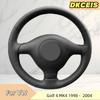 Car Steering Wheel Cover  Leather Breathable For Volkswagen Golf 4 Mk4 Old VW Passat B5 Steering Wheel Braiding Cover