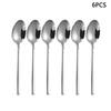 4/6/16/24 Silver Stainless Steel Tableware Set Steak Knife Dinner Fork Soup Spoon Dessert Spoon Suitable for Family Parties