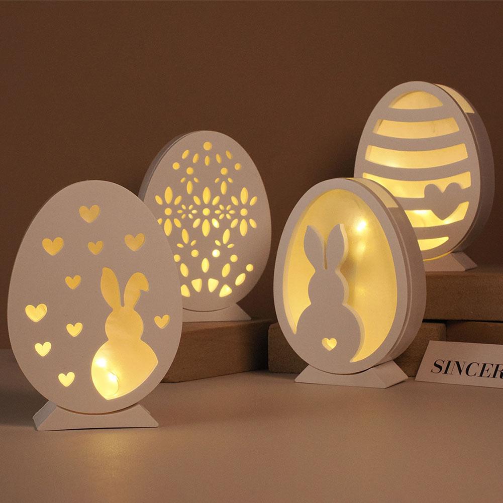 Hollow Easter Egg Rabbit Lamp Silicone Mold for Creative DIY Easter Decorations with Epoxy Resin Casting