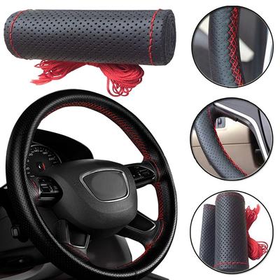 38Cm Car Steering Wheel Needles Cover Cars Accessory Faux Leather
