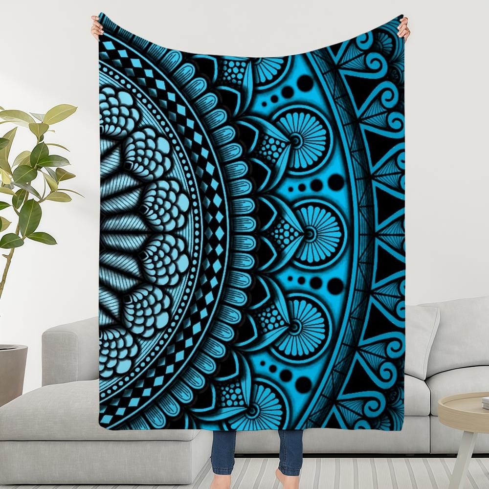 Blanket Throw Mandala Super Cosy Plush Living Room Art Sofa Couch Childish Print Birthday Gifts