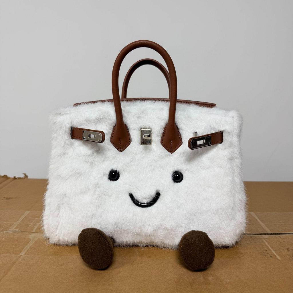 Jllycat Cute Fluffy Platinum Doll Crossbody Elf Handbag