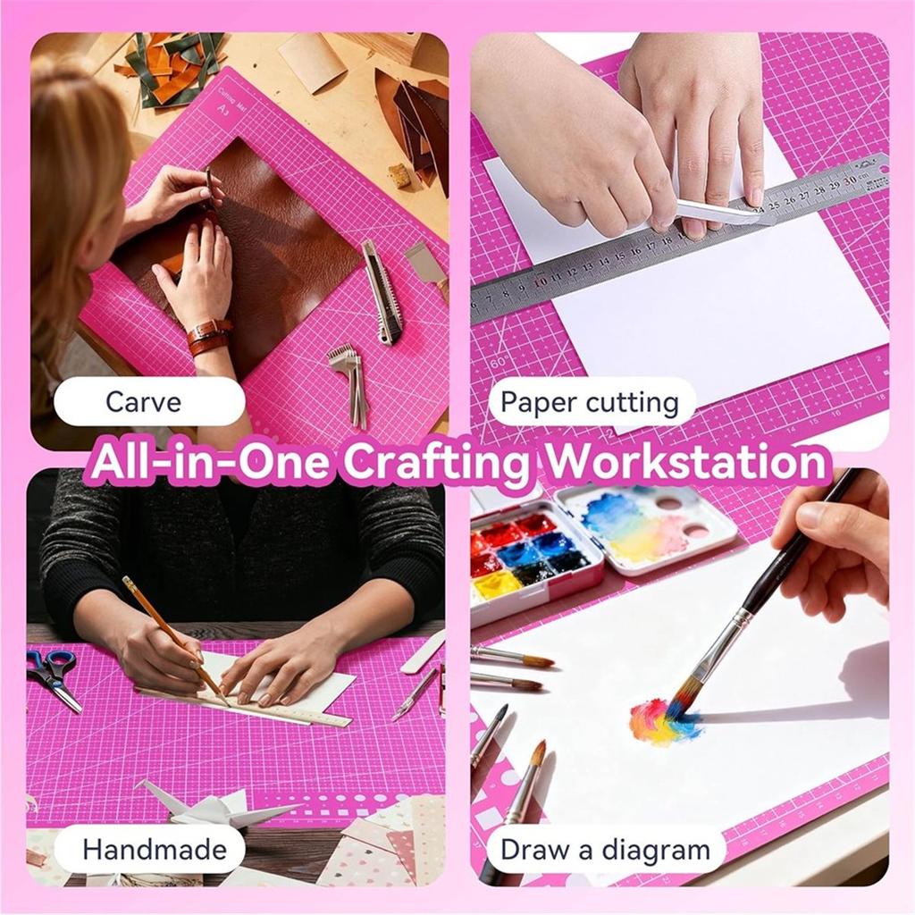 3 Pcs Self Healing Cutting Mat, Double-Sided Non-Slip Rotary Cutting Board for Rotary Cutting, Sewing, Quilting,Crafting