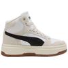 Puma Rebound Femme Mid Suede White Black Frosted Ivory Women Sneakers Cream 402595-01