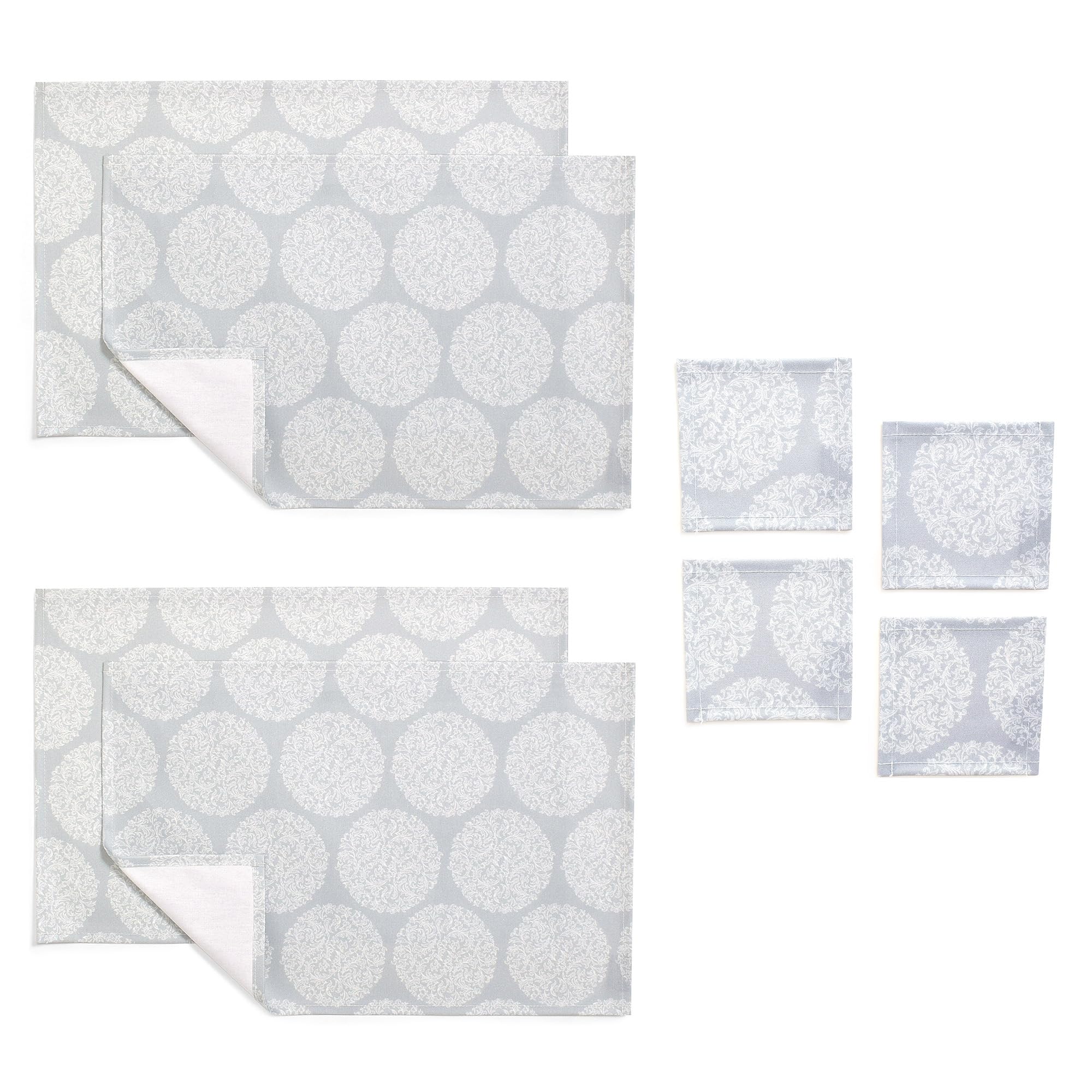 

STYLE Decor set 4 laminate placemats 4 laminate coasters Dining table Party Table coordination Fleur Present Celebration Stylish Cute Style Decor