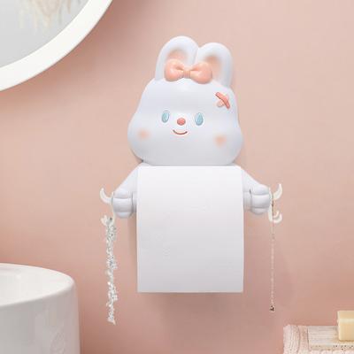 1 szt. Kreatywny stojak do przechowywania bez dziurkowania, montowany na ścianie, uchwyt na chusteczki Panda, toaleta, uroczy