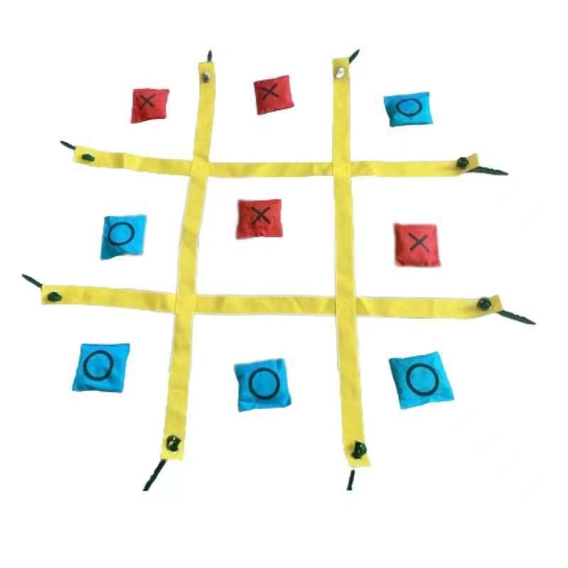 

Набор для игры в крестики-нолики на открытом воздухе с прочными тканевыми полосками и разноцветными мешочками с песком для вечеринки на заднем дворе, на лужайке, на пляже, для семейного веселья