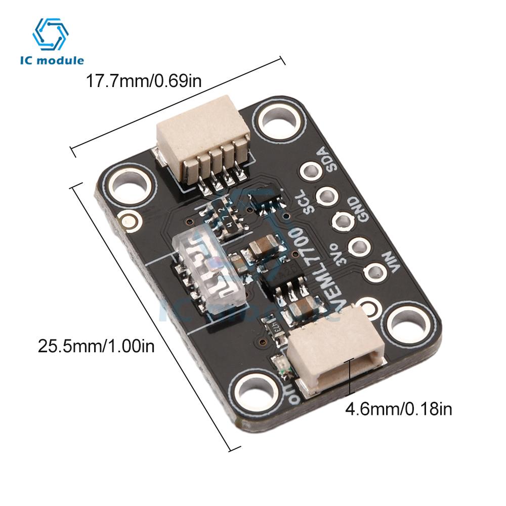 VEML7700 Ambient Light Sensor Module I2C IIC 16 Bits Light Environment Sensor 0~120k Lux Light Measuring Range