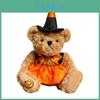 Halloween Teddybär Plüschtier mit Hexenhut für Feiertagsdekoration und Geschenke