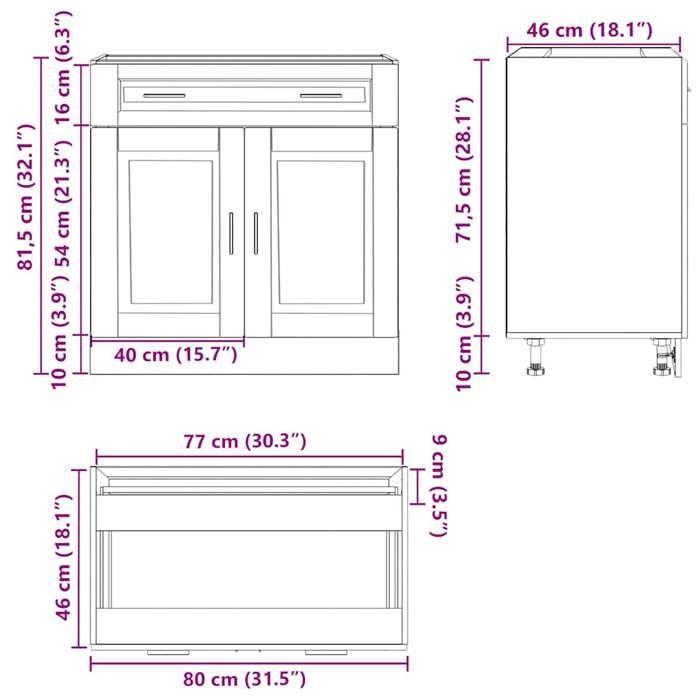 VidaXL Armoire de cuisine Porto blanc brillant bois ingénierie 853979