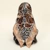 90*90cm Satin Silk Square Scarf Woman Fashion Kerchief Neck Head/Hair Scarves Bandana Handkerchief Leopard Print Chain Headscarf