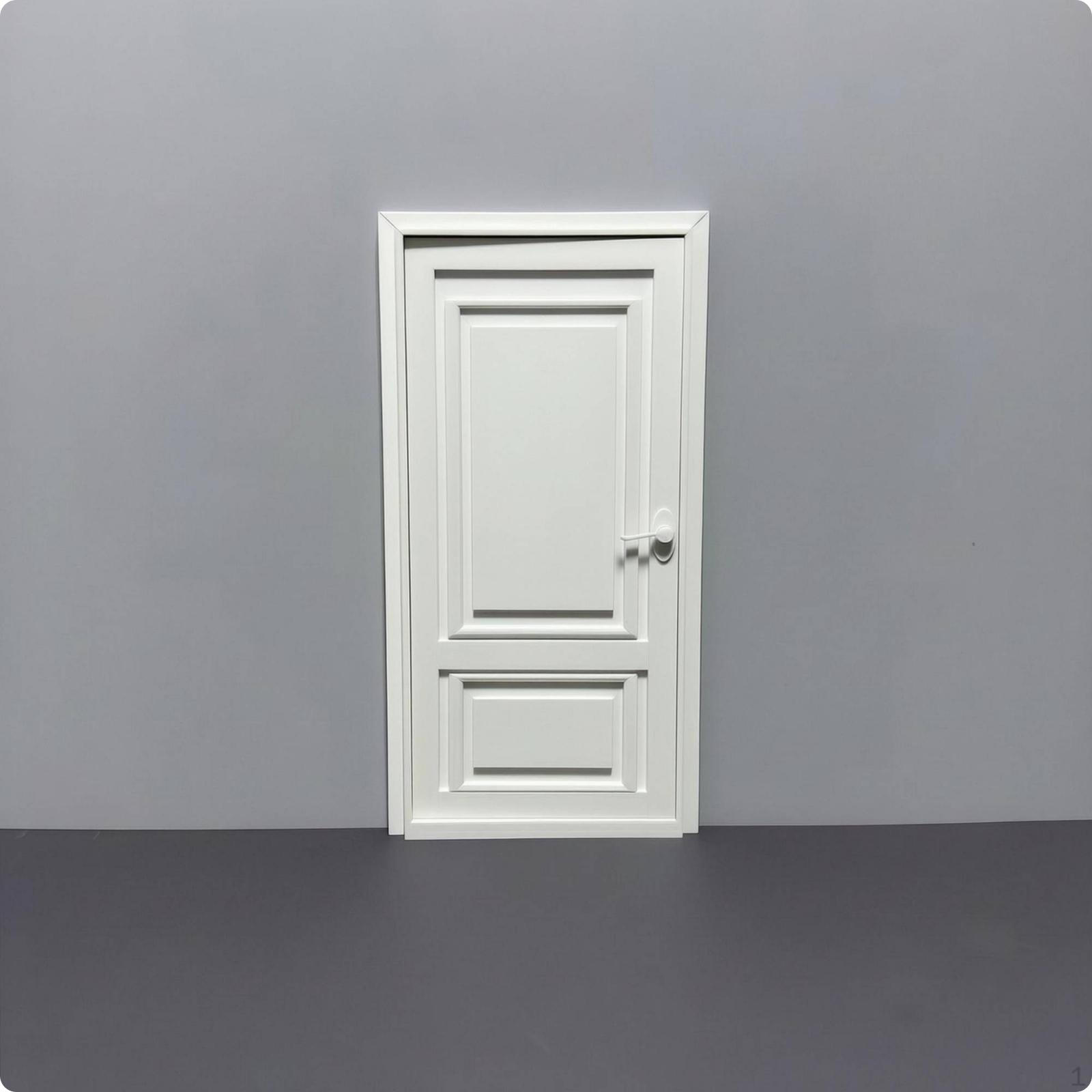 Dollhouse Door Framed Panel Openable DIY White