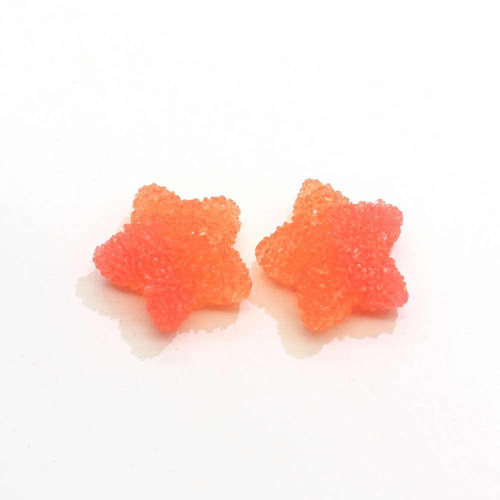 Flat Back Gummy Candy Resin Cabochon Star Shape Heart Shape for DIY Embellishments Scrapbooking
