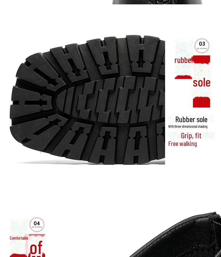 Pánské podzimní kotníkové boty s hranatou špičkou, vysokým svrškem, silnou podrážkou a zadním zipem 8118-R