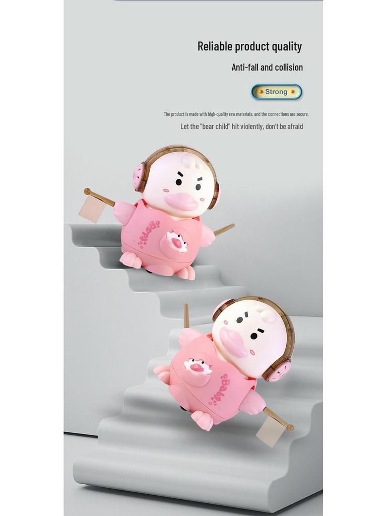 Electric Plush Toy: Educational Luminous Dancing Robot for Kids