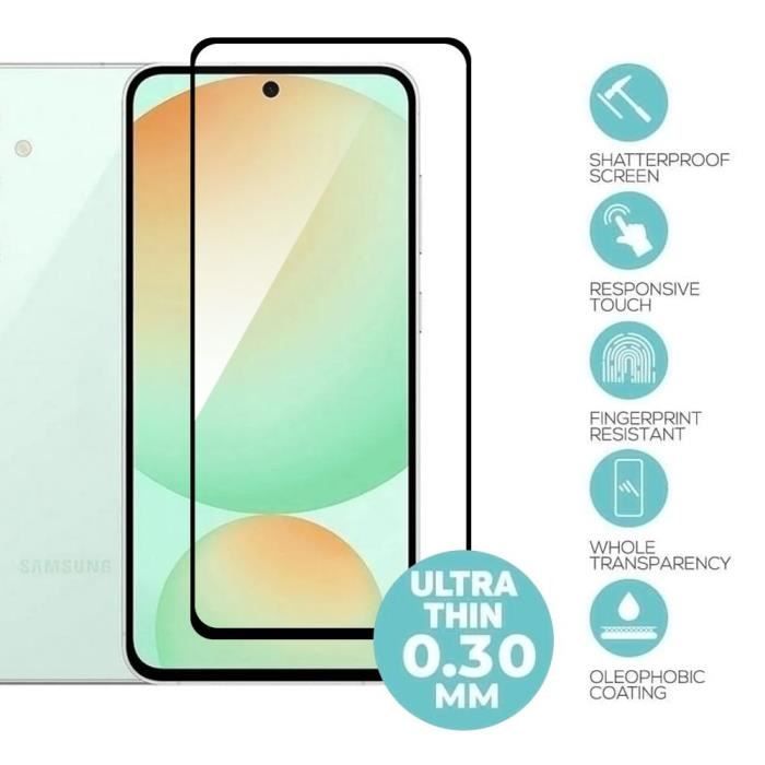 Tempered Glass - BOOLING - Compatible Samsung Galaxy S24 FE - Pack of 3 - 9H Protection - Anti-Scratch