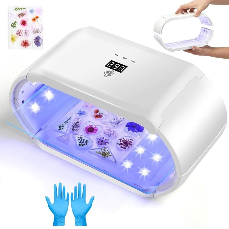 High Intensity 96W UV Lamp for Efficient Resin Curing Professional Nail Light with Time Control Multifunctional LED Lamp