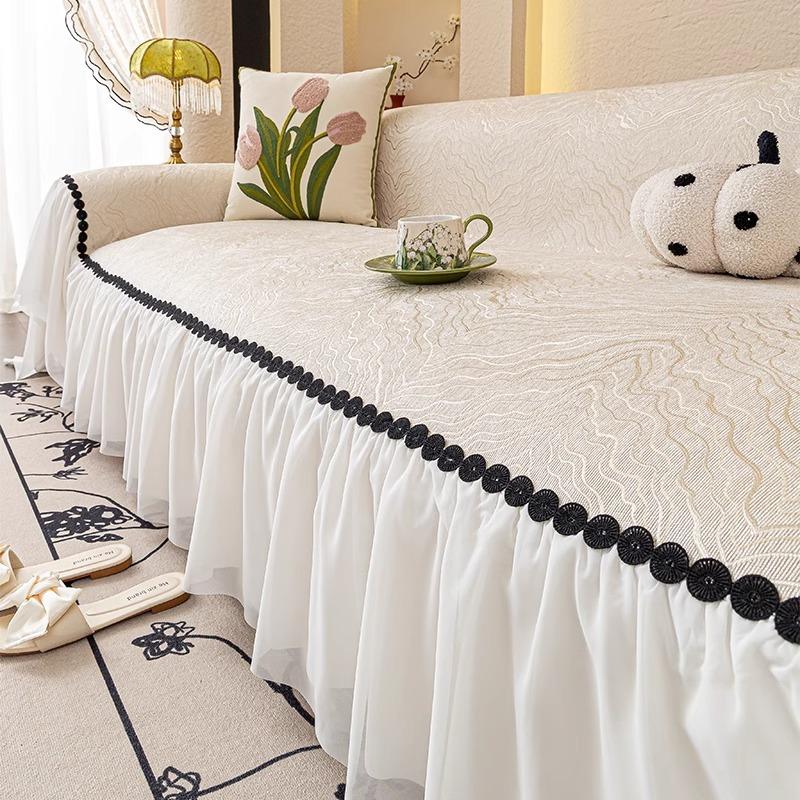 2025 New High-end Sofa Cover Cloth Cover Universal Fixed Non-slip Cover Towel Seat Cushion French Skirt