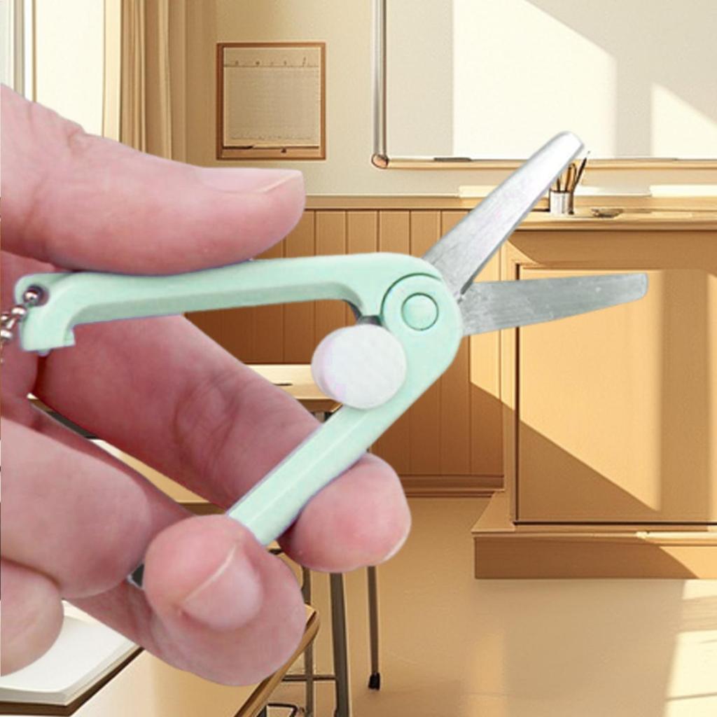 Foarfecă Pliabilă Mâner Confortabil Accesorii Asistente Medicale Foarfecă Mică de Călătorie Cu breloc Pentru Femei Băieți Fete Tineri Adolescenți Soție Soț