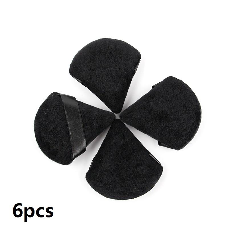 1/2/3/6Pcs Triangle Velvet Powder Puff Face Cosmetic Eye Beauty Makeup Tool Eco-friendly Reusable Sponge Washable Mini Powder Puff Accessorie