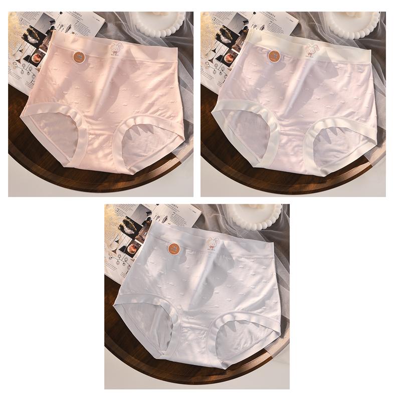 3 PCS Women's Underwear Breathable Seamless Briefs High Waist Panties Ladies Undergarments