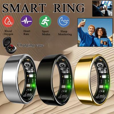 New Smart Ring Health Monitoring Heart Rate Blood Oxygen Sleep Monitor IP68 Waterproof Step Count Ring Sports Tracking Smartring