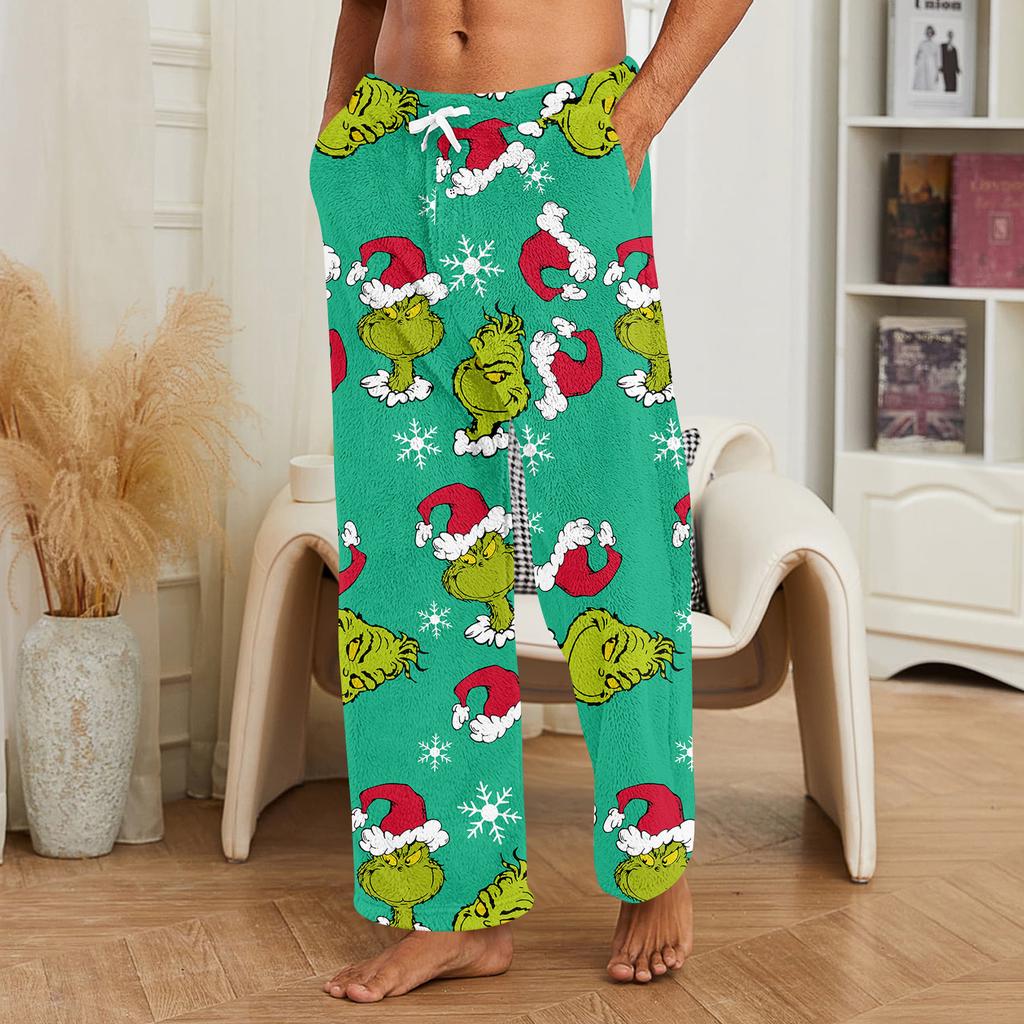 Herren Allover bedruckte Homewear-Hose Schlaf-Pyjamahose Lange Hose Pyjamahose