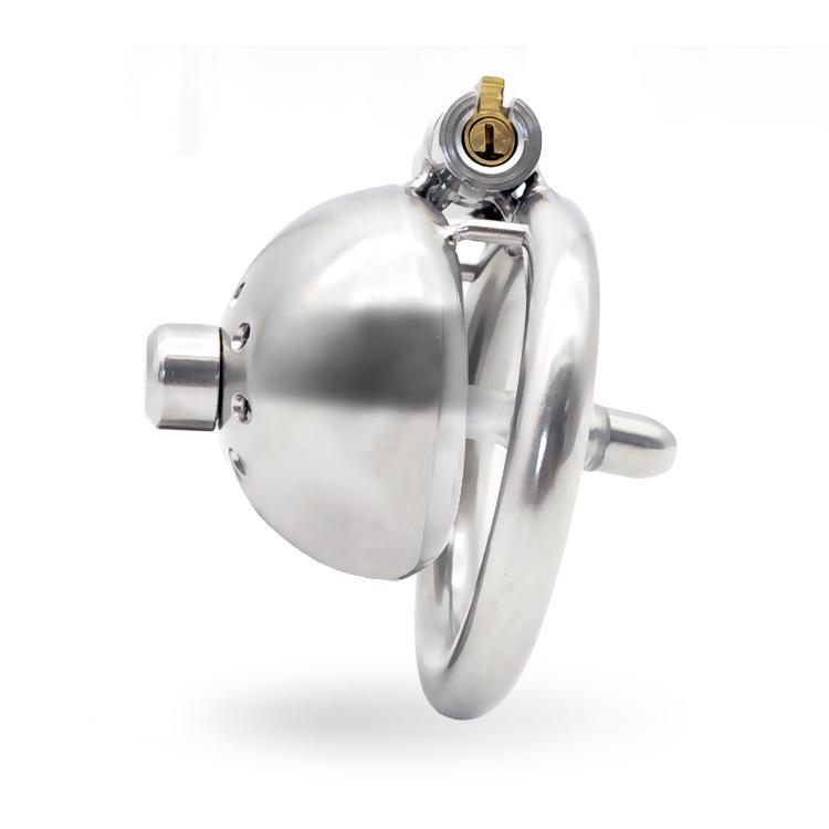 Ultra Small Metal Chastity Lock CB6000s: Male BDSM Master-Slave Birdcage Pot Lid Head Training Tool.