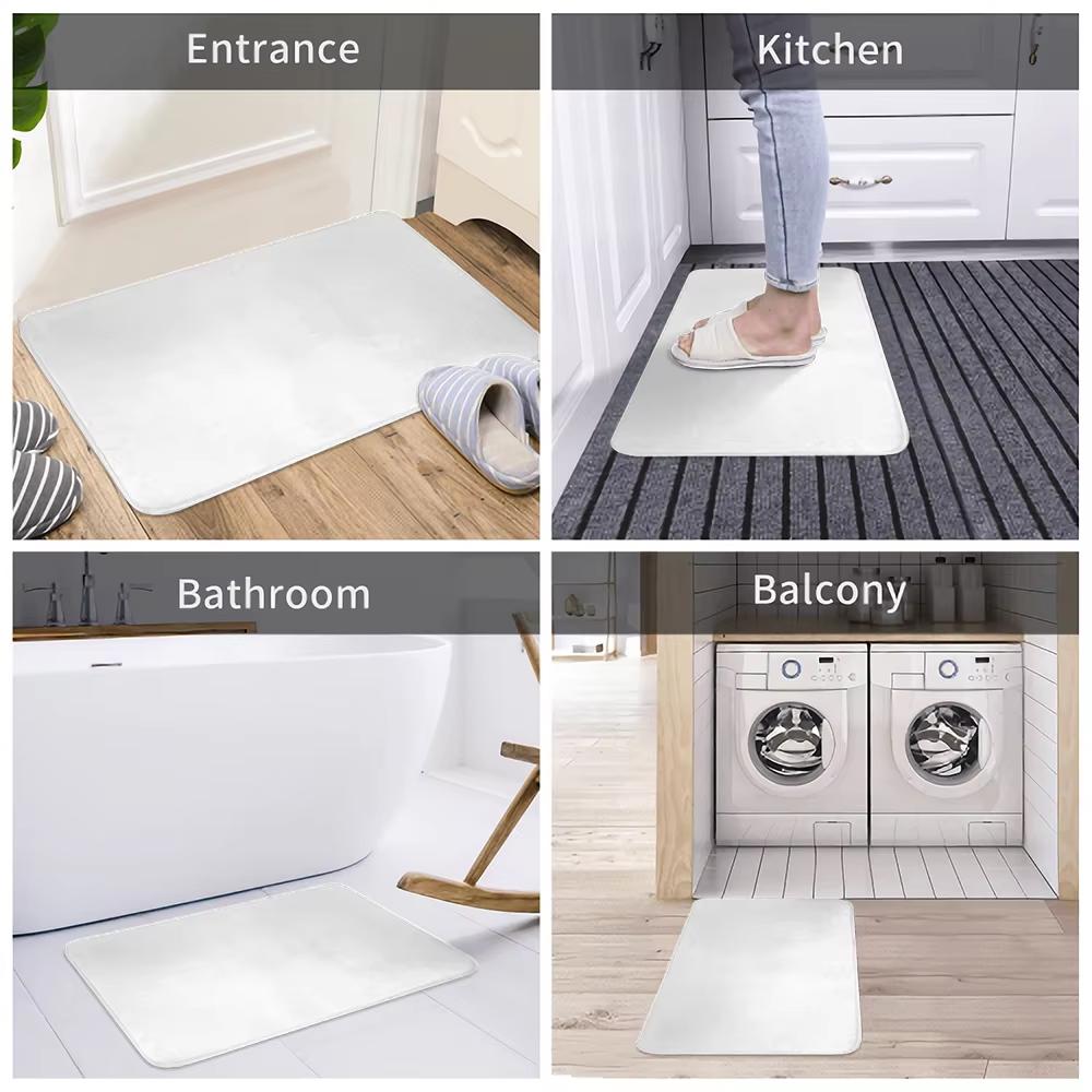 Zen Black Stones Bath Mat Green Bamboo Buddha Candle Spa Bathroom Decorations Bathtub Rug Bedroom Living Room Home Carpet