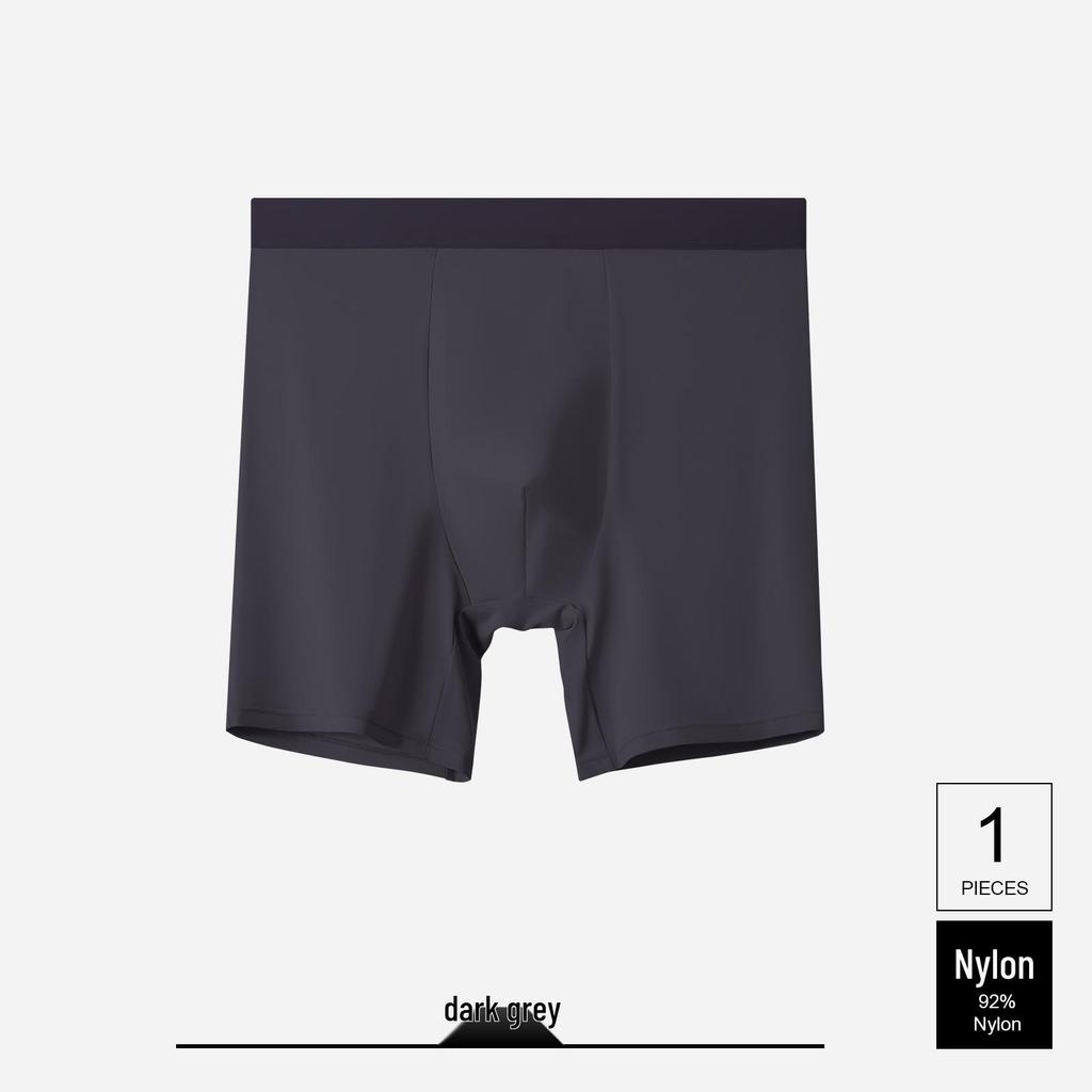 Eisseide Herren Anti-Scheuer-Nahtlose Sport-Boxershorts, Verlängerte Länge, Übergröße, Atmungsaktiv & Antibakteriell.