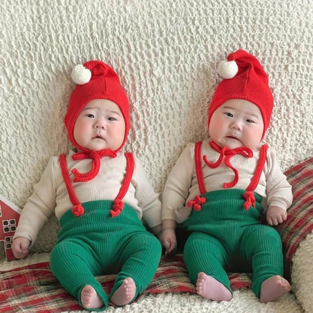 PackPixel Christmas Costume Set for Baby Boys and Santa Perfect for and Photo Shoots Girls, 2-Piece Set, Costume, Parties, Events, (Green, 73cm)