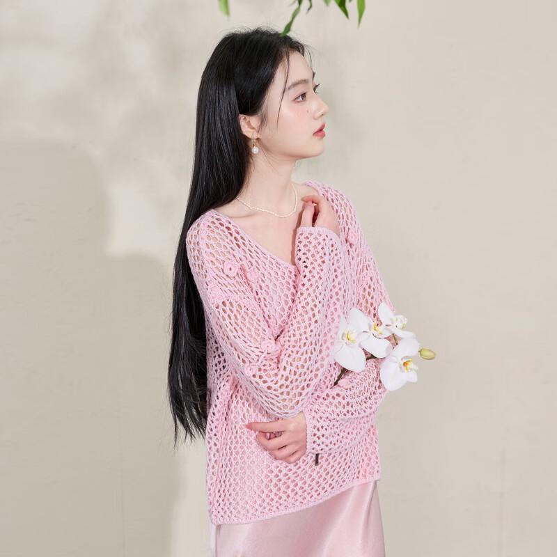 Sancai New Chinese Style Floral Knit Cardigan