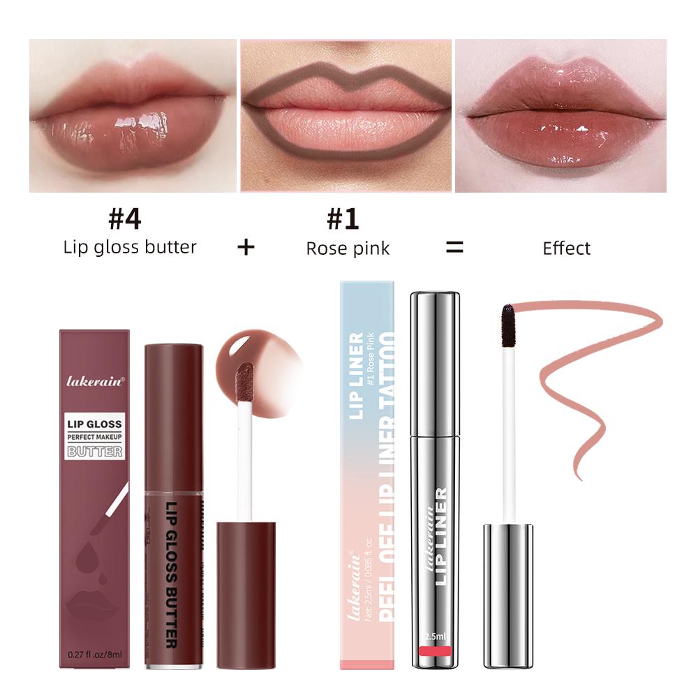 Lip Liner And Butter Non-stick Cup Lip Gloss Moisturizing Mirror Lip Gloss Lasting Color Lip Glaze Dye Liquid Makeup For Women