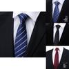 Men Kids Striped Pattern Tie With Zipper Closure For Formal Ceremonies