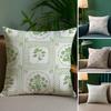 Tea Break Floral Pillow Case Sofa and Living Room Decorative Cushion Covers Dust-proof and Mite-proof Invisible Zipper