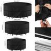 Round Waterproof Garden Furniture Covers Outdoor Patio Circular Table Chair Cover Oxford Cloth Windproof Anti-UV RipProof