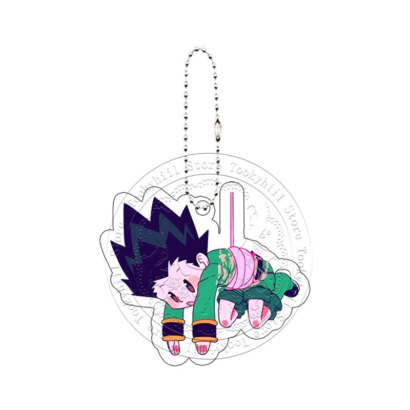 

Q Version Hisoka Acrylic Keychain Killua Zoldyck Cosplay Props Decoration Bag Accessories Pendant Boy Keyring Key Charms Set 4-5CM