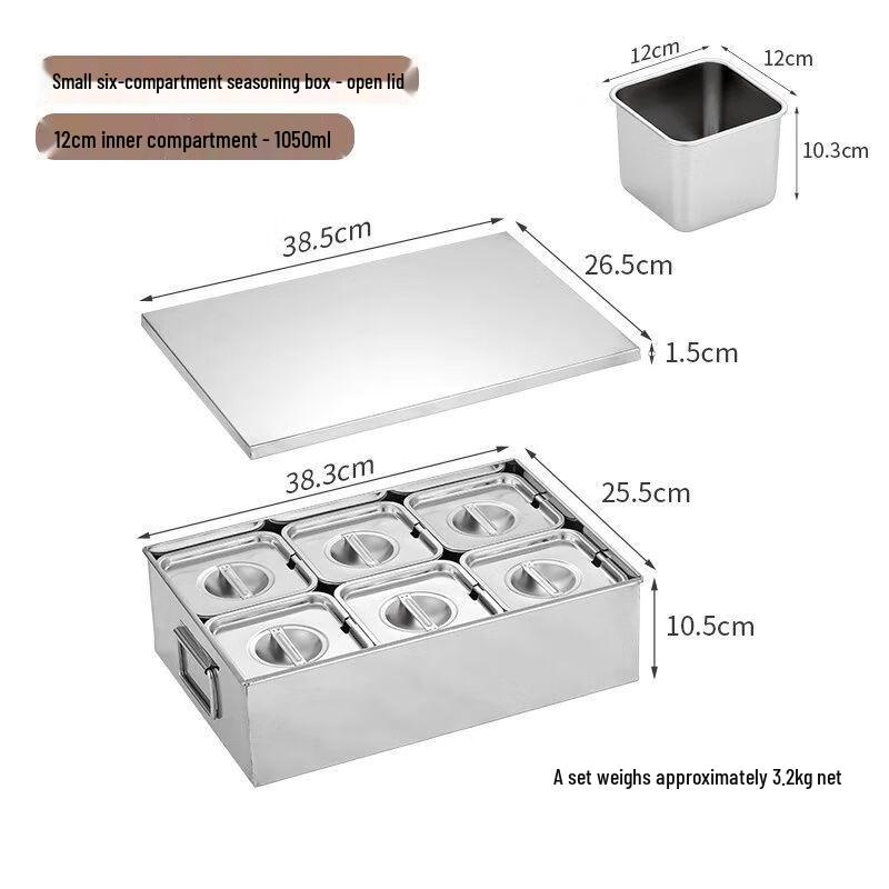 Stainless Steel Hotpot Seasoning Container Set