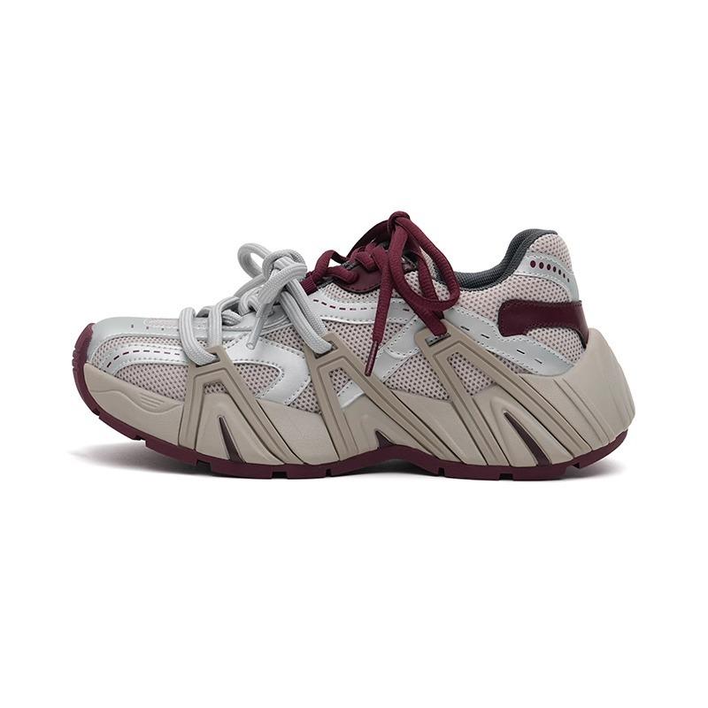 New thick-soled color matching strap dad shoes women's small height-increasing casual sports shoes