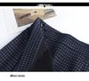 Plaid Woolen High-Waisted Pencil Skirt: Winter 2025 Korean Style, Thickened and Warm with Slit