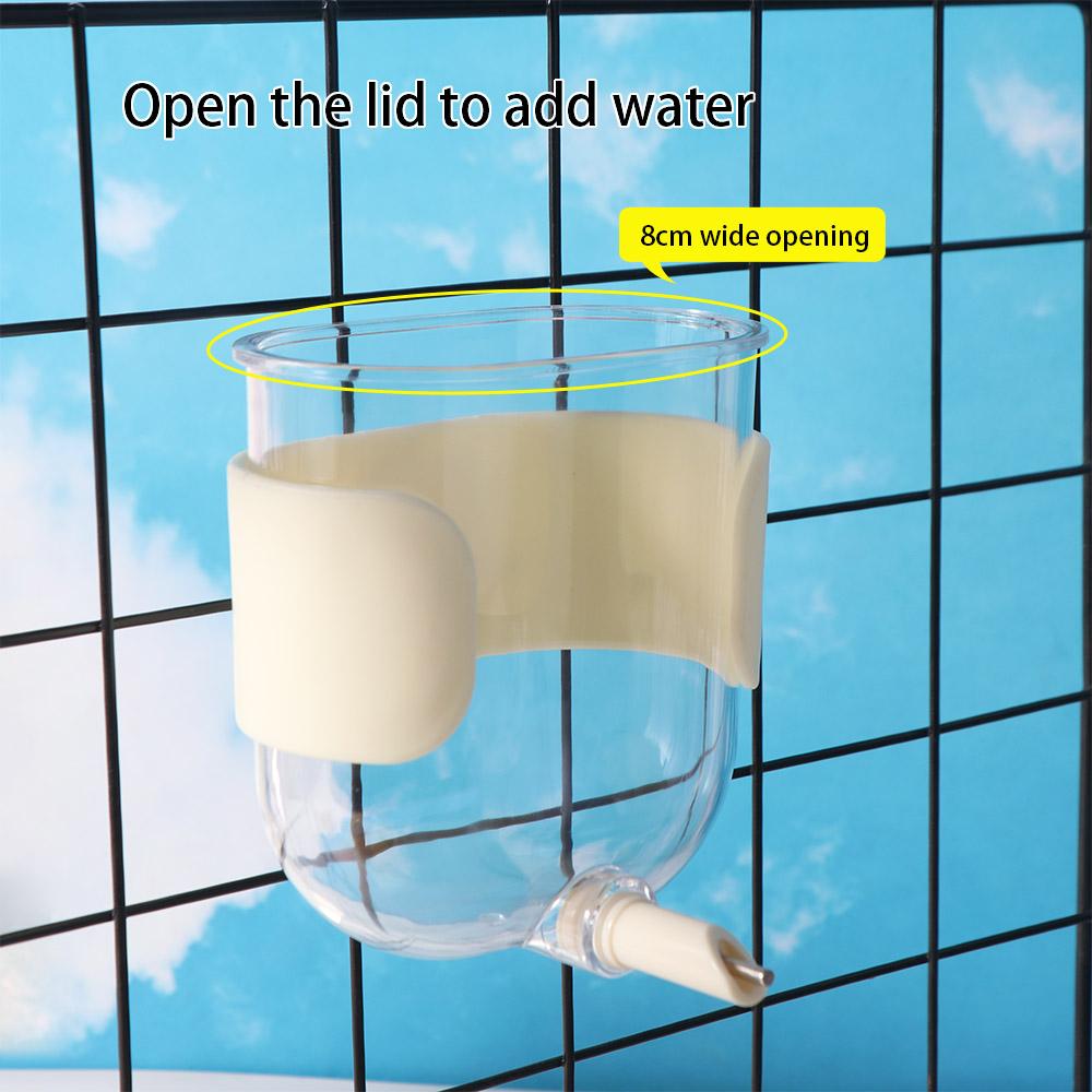 Transparent Automatic Bird Water Dispenser Leak-proof Knob Lock Parrot Drinking Bottle Wide Opening Easy To Install