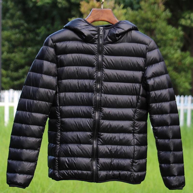 2023 Winter Lightweight Down Jacket for Plus Size Middle-Aged & Elderly, Short Hooded Style, Fits Up to 200 Jin