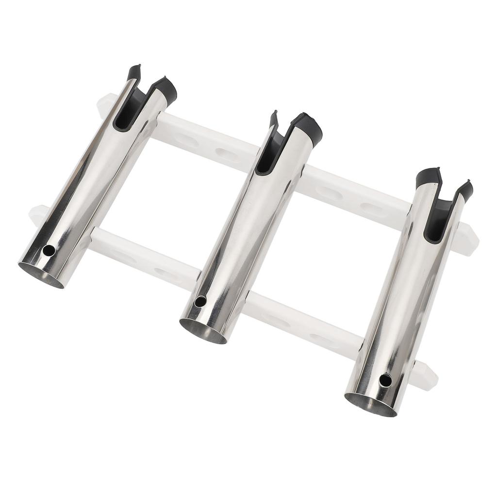 Boat Fishing Rod Holder 3 Link Tubes Stainless Steel Fishing Rod Rack for Marine Yacht Camper RV Fishing Boat