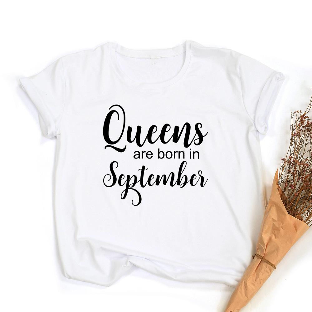 Queens Born In March June January Months Women Birthday T Shirt Harajuku Aesthetic Short Sleeve Tees