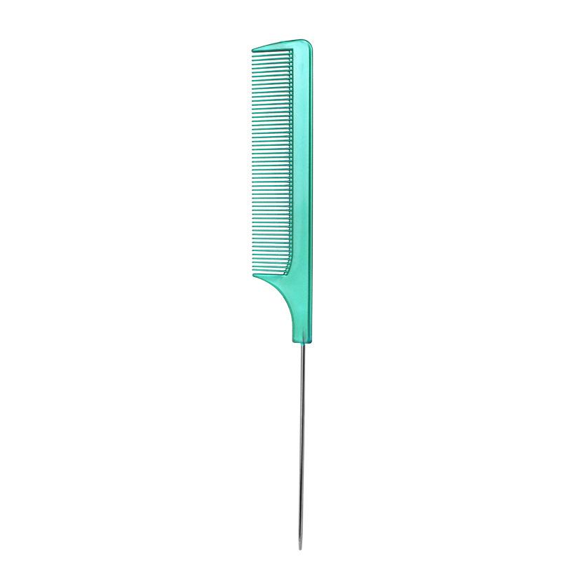 Antistatic Hair Dye Brush Barber Purple Pointed Tail Hair Styling Comb Steel Needle Pins Rat Tip Combs Professional Barber Tool
