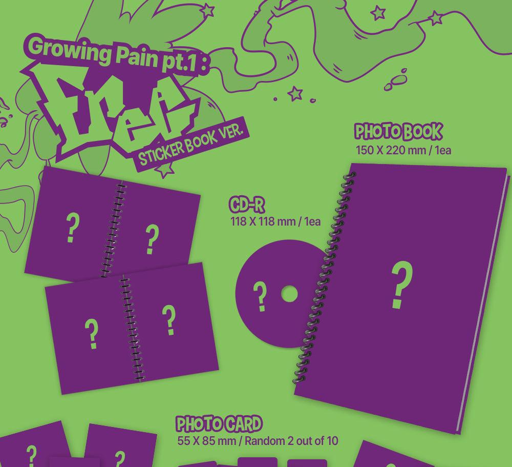 (Sticker Book Ver.) YOUNG POSSE [Growing Pain Pt.1 FREE] EP Album